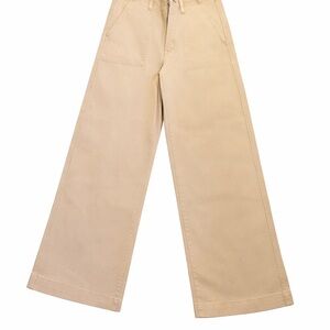 GAP High-Rise Wide-Leg Crop Pants in Beige